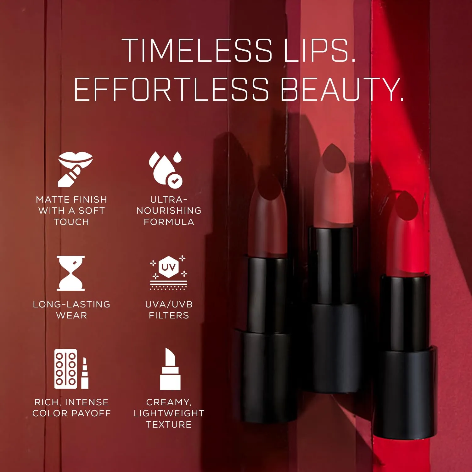 Radiant Professional Advanced Care Lipstick - Ultra Nourishing, Moisturizing Long Lasting Lipstick With Vitamin E- UVA UVB Filters - MATTE - Mellow (200)