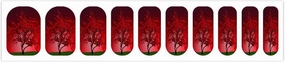 Red Cherry Blossom Nail Stickers Manicure Decoration with 5 Boxes Full Wrap Self-Adhesive Nail Strips Easy to Apply & Remove Long Lasting Polish Strips for Women Gifts
