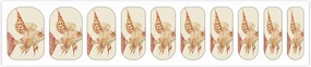 Red Spotted Fish Nail Stickers Manicure Decoration with 5 Boxes Full Wrap Self-Adhesive Nail Strips Easy to Apply & Remove Long Lasting Polish Strips for Women Gifts