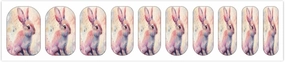 Red Toned Rabbit Nail Stickers Manicure Decoration with 5 Boxes Full Wrap Self-Adhesive Nail Strips Easy to Apply & Remove Long Lasting Polish Strips for Women Gifts