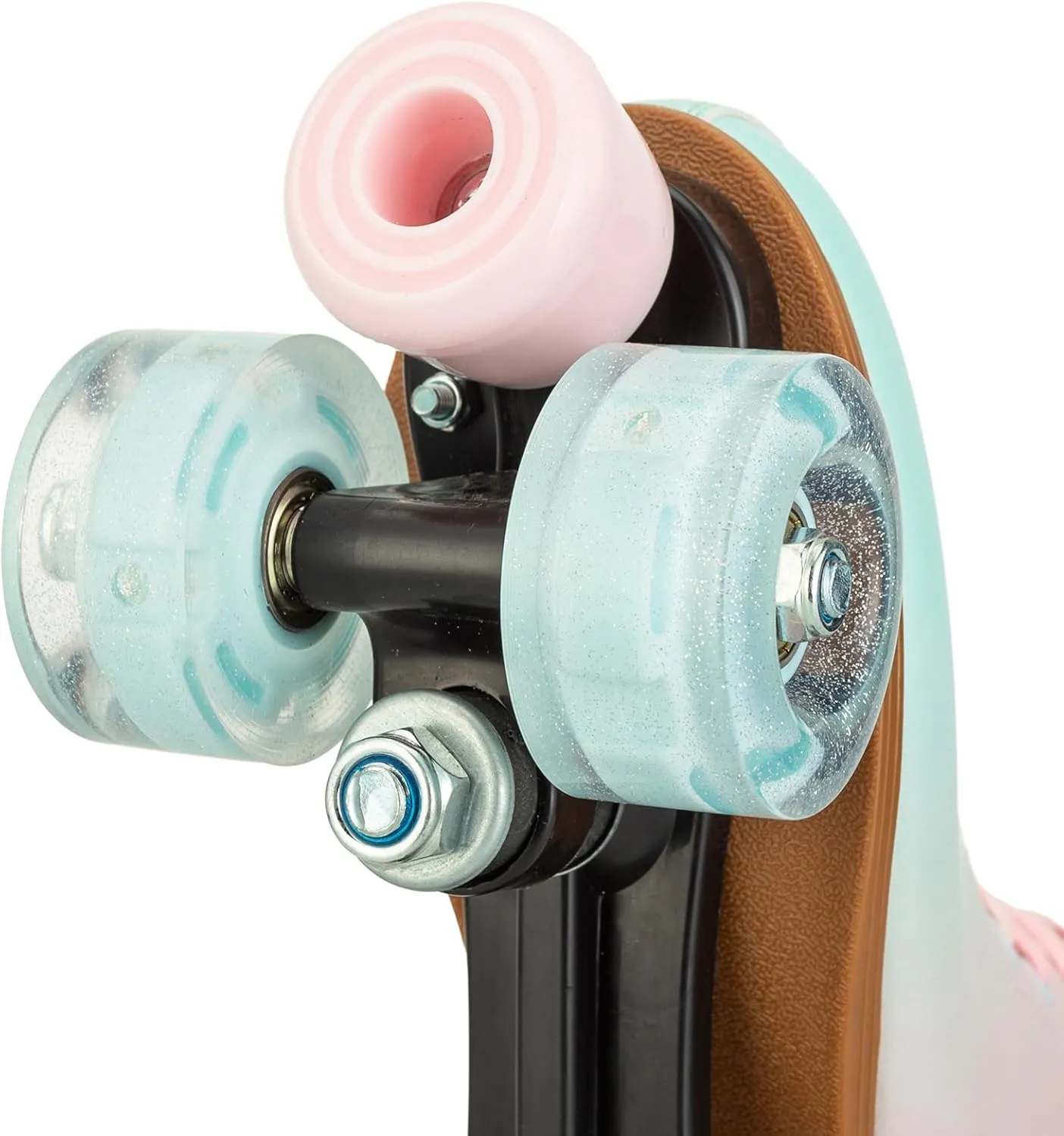 Roller Skates for Girls & Women, PU Leather Kids Light Up, Fantasy High-Top Adjustable Four Wheel Beginner Roller Skates, Ages 8-12, Indoor/Outdoor