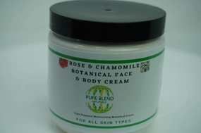 Rose And Chamomile Face And Body Moisturiser: Botanical Moisturizing Cream For All Skin Types