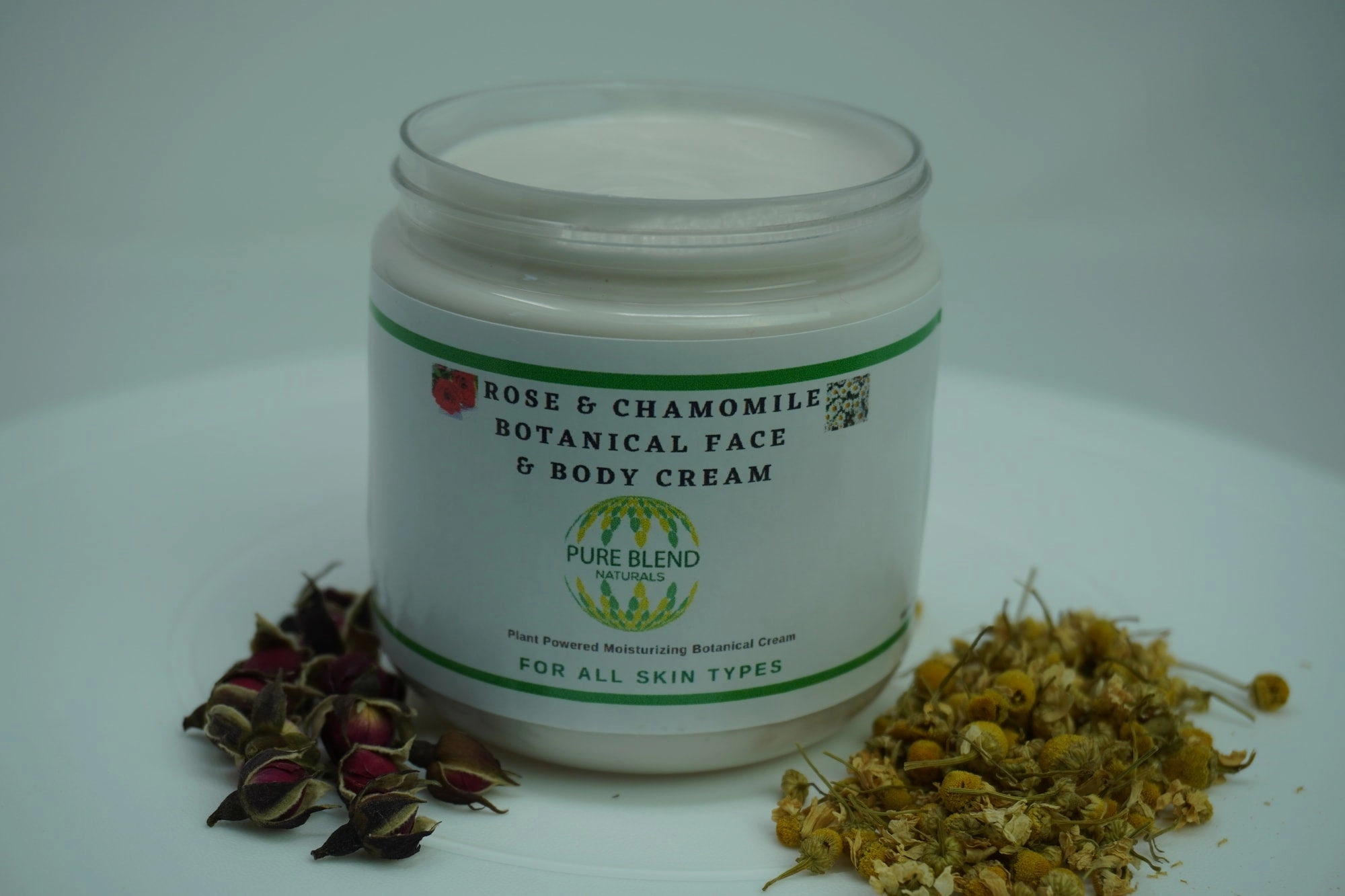 Rose And Chamomile Face And Body Moisturiser: Botanical Moisturizing Cream For All Skin Types