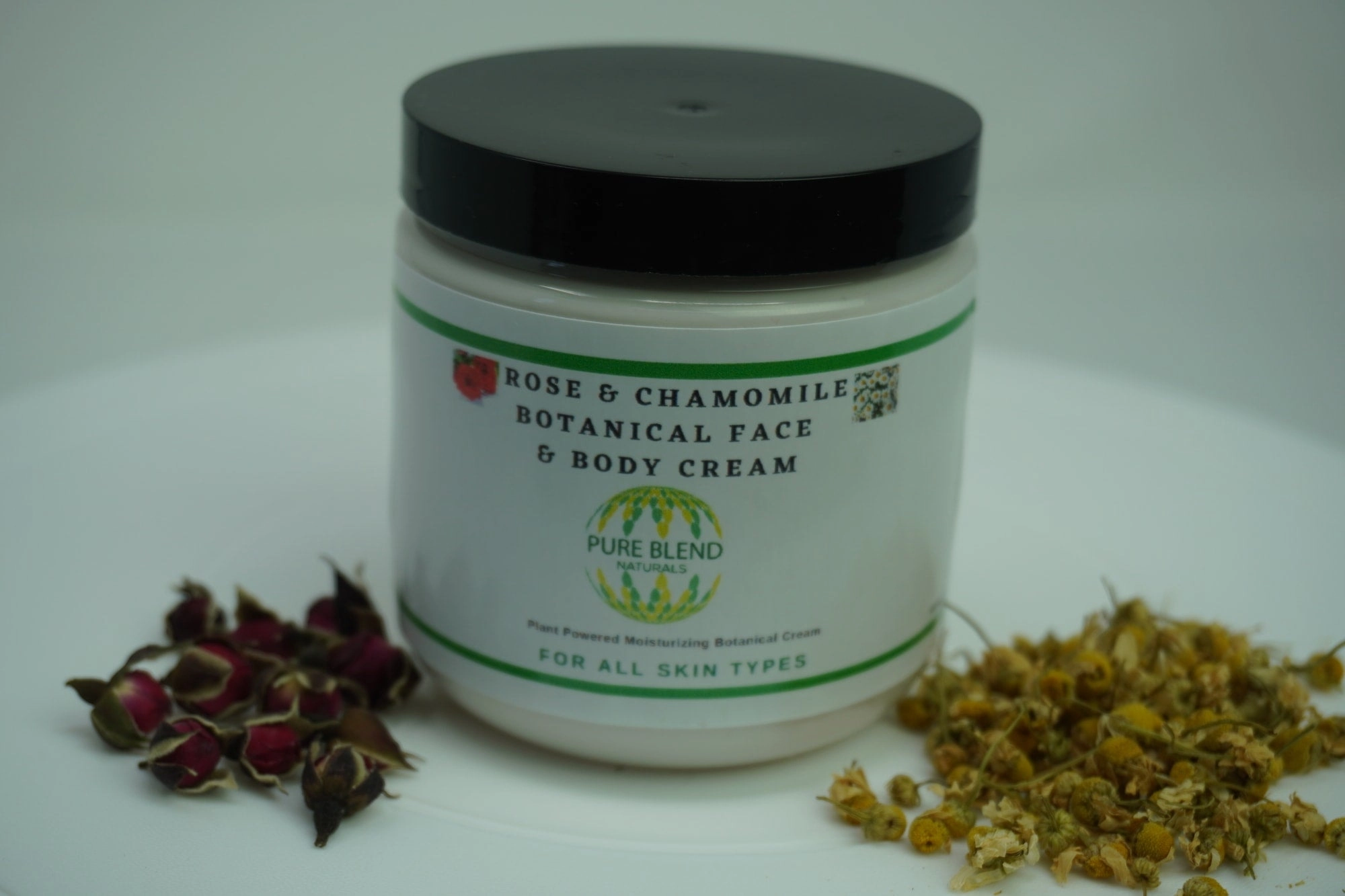 Rose And Chamomile Face And Body Moisturiser: Botanical Moisturizing Cream For All Skin Types