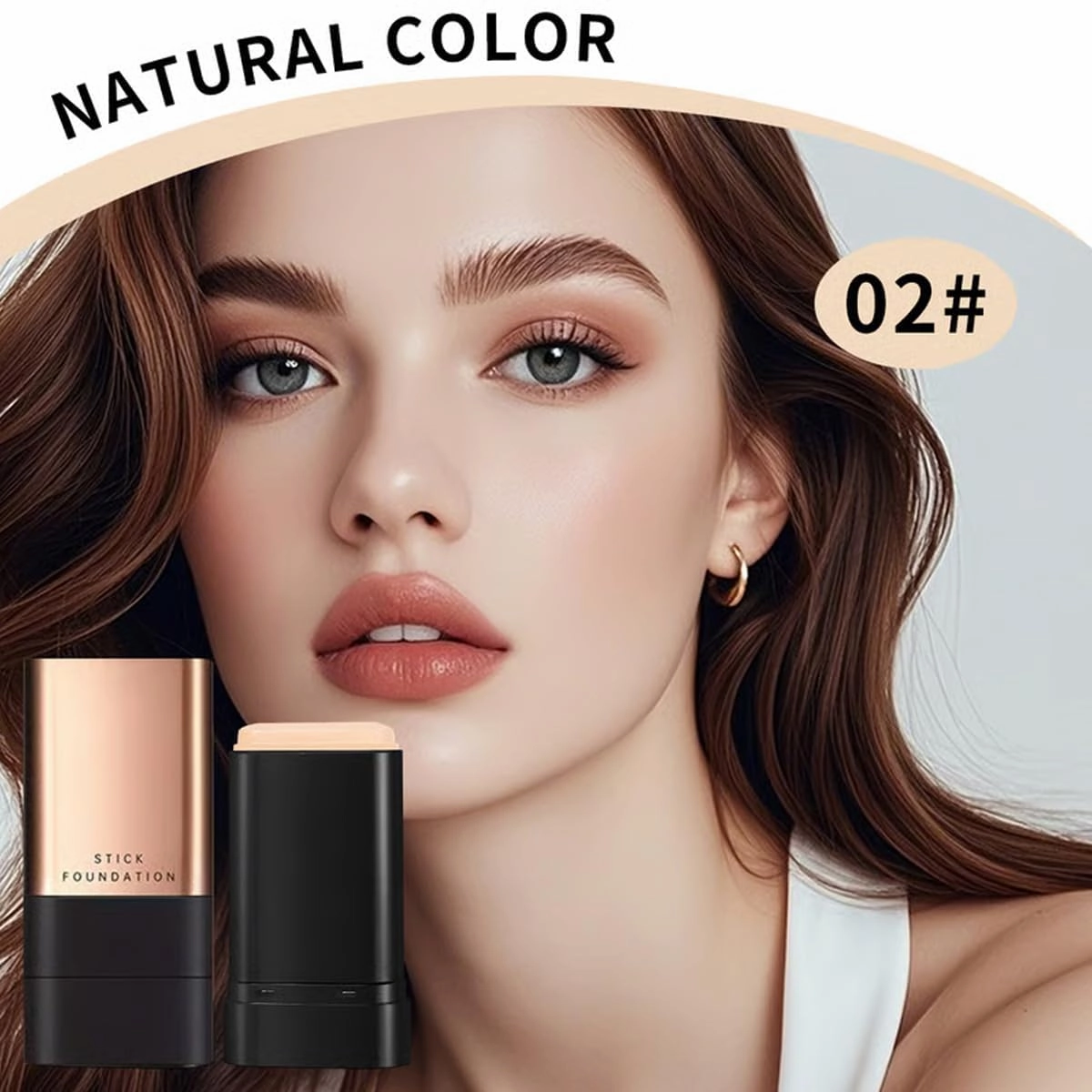 Roseionly Foundation Stick,Synthetic Stick Foundation Korean,Kakashow Foundation Makeup Stick,Instant Concealing Foundation Stick with Built-In Brush,Fendibang Foundation Stick,Hydrating (Mix, 1)