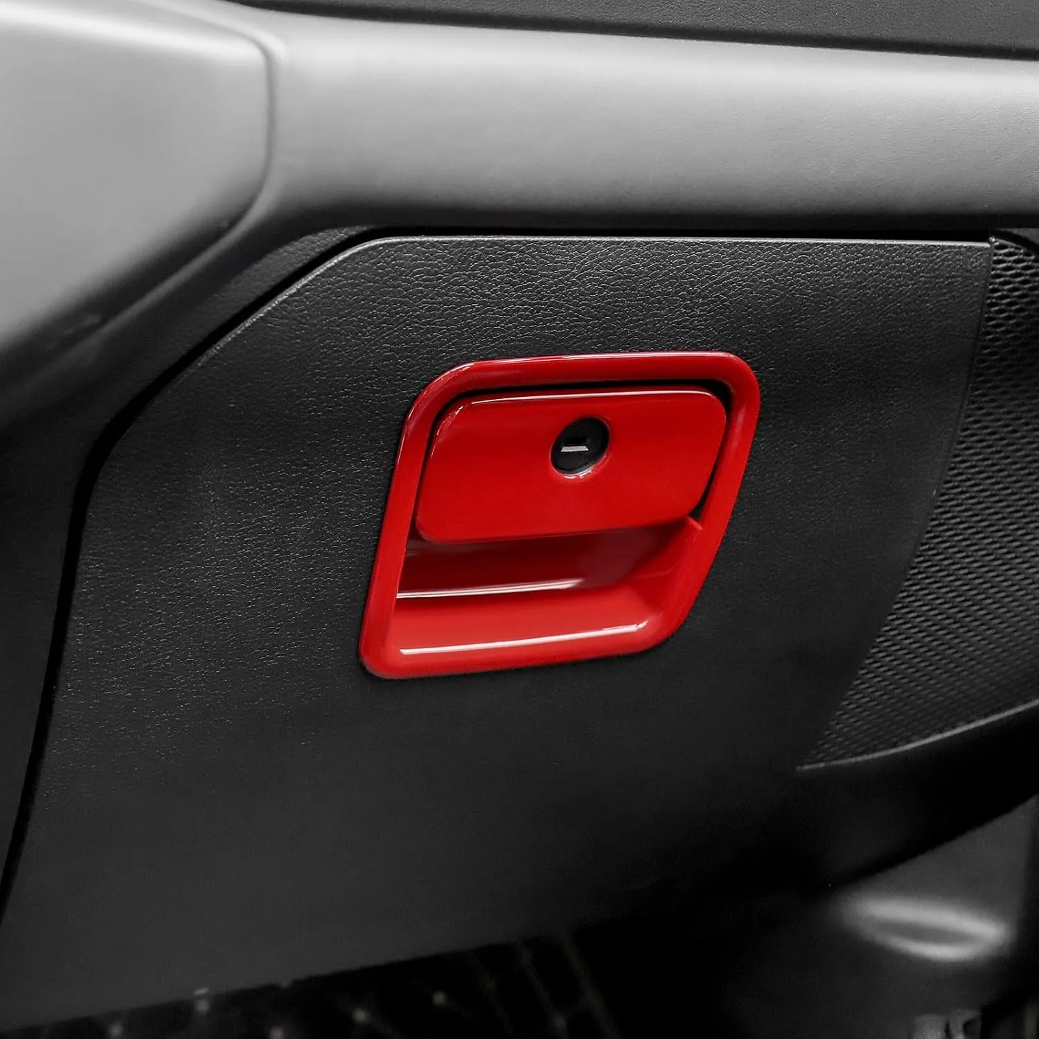 RT-TCZ for Jeep JL Glove Box Compartment Latch Handle Trim Cover for Jeep Wrangler JL JLU Gladiator JT 2018-2024 Red Interior Accessories