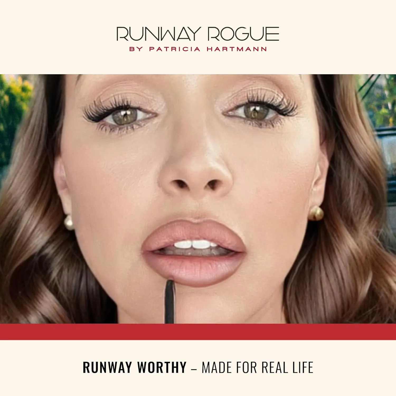 Runway Rogue Designer Liner Lip Pencil, Matte Soft Pink-Mauve Lip Liner Pencil and Lip Liner Sharpener, ‘A List’