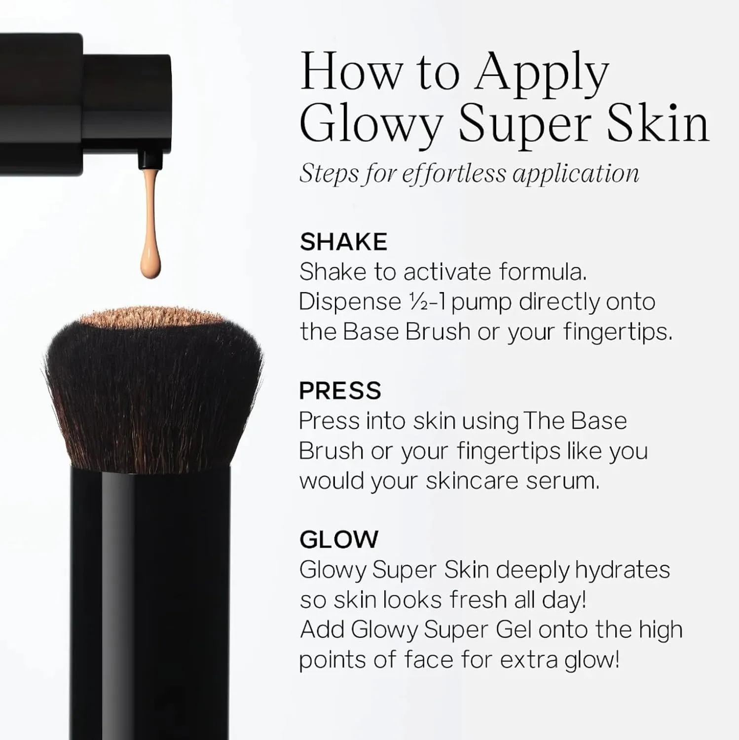 Saie Glowy Super Skin Tint Liquid Foundation - Hydrating Serum Foundation with Lightweight, Medium Coverage - Formulated with Hyaluronic Acid to Hydrate, Brighten and Plump - Shade 27 (1.01 oz)