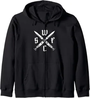 San Francisco Witch Cult Dark Switchblades West Coast Wicca Zip Hoodie