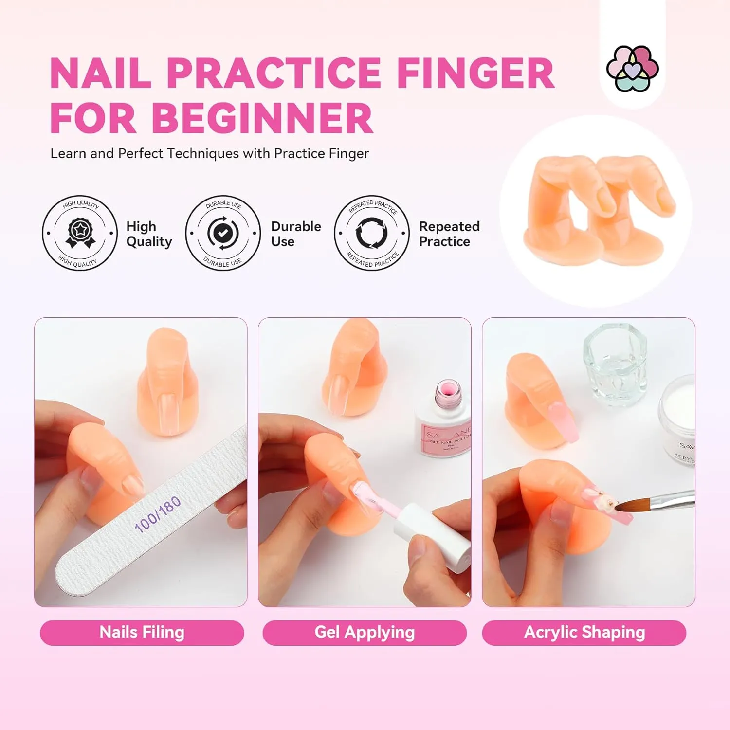 SAVILAND Acrylic Nail Kit with Everything: Professional Nails Kit Acrylic Set for Beginner Acrylic Powder Acrylic Liquid Gel Polish Kit U V Light Acrylic Nail Set Full Acrylic Nail Supplies Home Salon