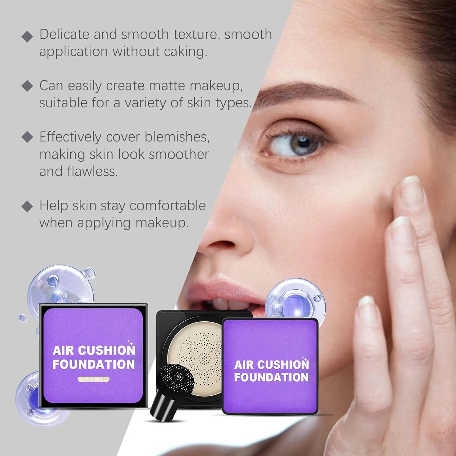 Serentia Elixir Cream Flawless Radiant Skin Instantly, Serenita Elixir Waterproof Oil Control Bb Cream Korean, Mushroom Radiance Long Lasting Matte Cc Creams (2PCS Natural, One size)