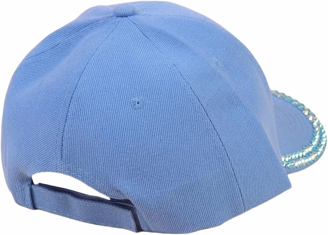 Shiny Rhinestone Brim Baseball Cap for Women Girls Bling Hats Sparkle Ponycap Trucker Hat Summer Outdoors Sun Cap