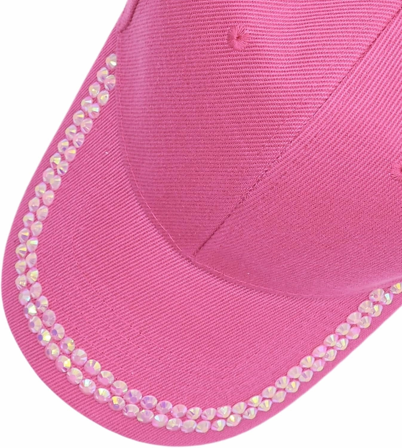 Shiny Rhinestone Brim Baseball Cap for Women Girls Bling Hats Sparkle Ponycap Trucker Hat Summer Outdoors Sun Cap