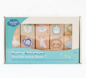 Slumberkins Feelings Adventure Activity Blocks - Early Emotional Learning Game for Families - Includes 15 Activity Blocks, Activity Guidebook, Travel Box & Storage Bag
