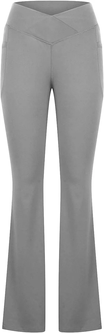SMIDOW Womens High Waisted Bell Bottom Pants Flare Leggings Firm Compression Yoga Leggings Dance Pants Activewear
