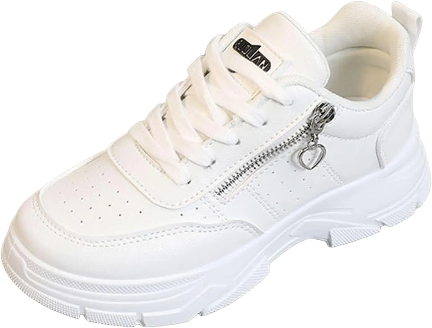 Sneakers Women New Korean Fashion Round Head Lace Up Casual Shoes Thick Bottom Running Shoes Court Shoes Women