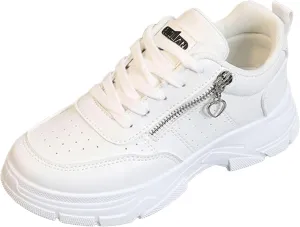 Sneakers Women New Korean Fashion Round Head Lace Up Casual Shoes Thick Bottom Running Shoes Court Shoes Women