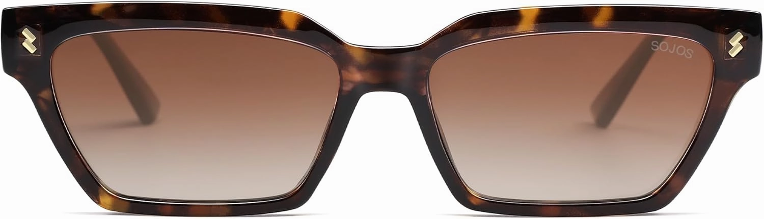 SOJOS Trendy Polarized Sunglasses Womens Men Retro Vintage 90s Cute Cat Eye Narrow Sun Glasses SJ2381