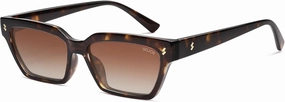 SOJOS Trendy Polarized Sunglasses Womens Men Retro Vintage 90s Cute Cat Eye Narrow Sun Glasses SJ2381