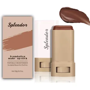 Splendor- Serum Enhanced Skin Tinted Balm, Solid Tinted Moisturizing Serum Contour Stick Foundation Face Stick, Natural Makeup for Women (1#, 1)