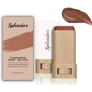 Splendor- Serum Enhanced Skin Tinted Balm, Solid Tinted Moisturizing Serum Contour Stick Foundation Face Stick, Natural Makeup for Women (2#, 1)