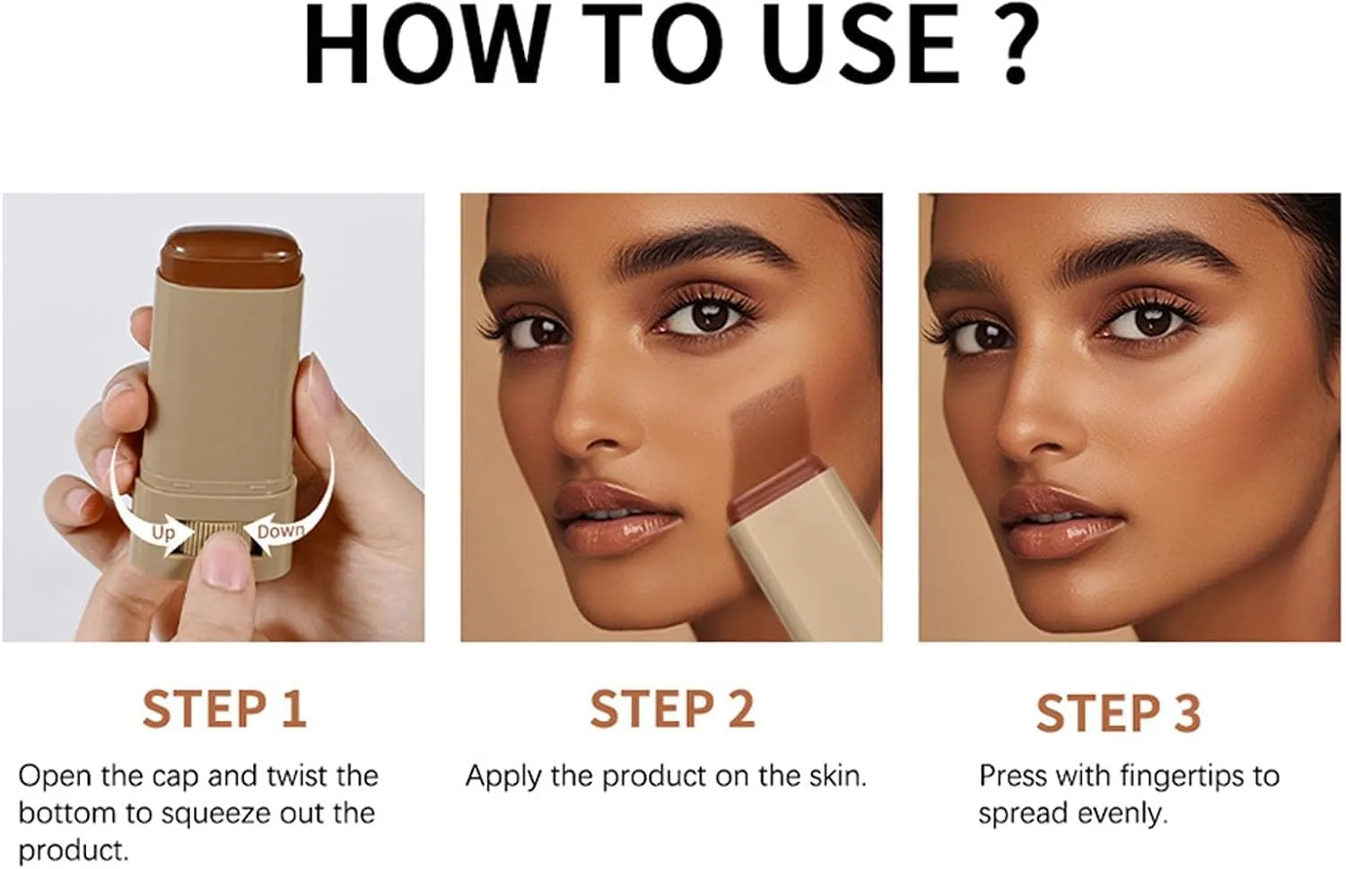 Splendor Skin Tint Balm for Black Women, Splendor Serum Boosted Skin Tint Balm, Foundation Stick Beauty Boosted Skin Tint, Solid Tinted Moisturizing Serum Contour Stick-06#