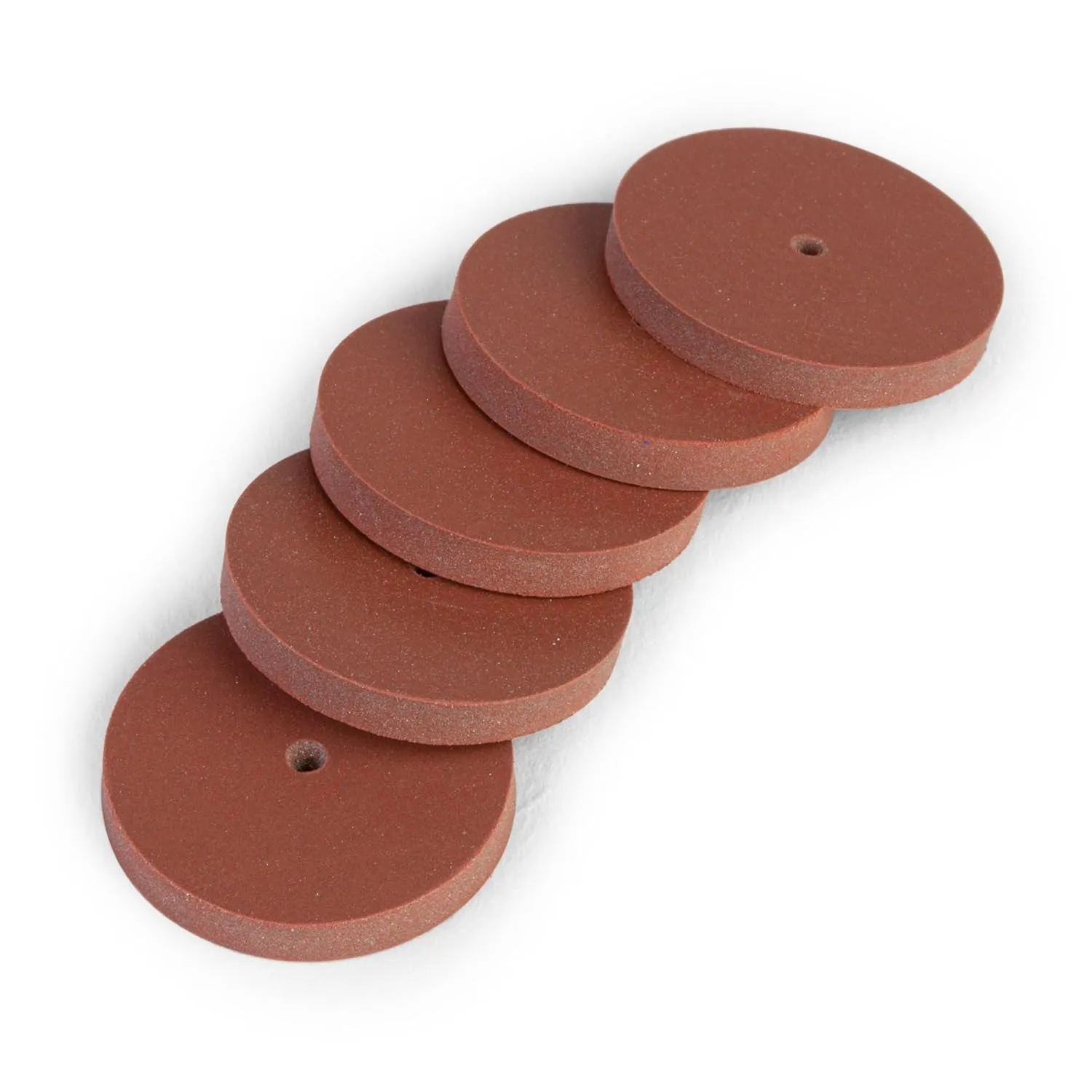 StewMac Fret Polishing Wheels, Red, Fine - Pack of 5 for use with Dremel or Foredom, Rubberized Ceramic Wheels for Smooth and Shiny Frets