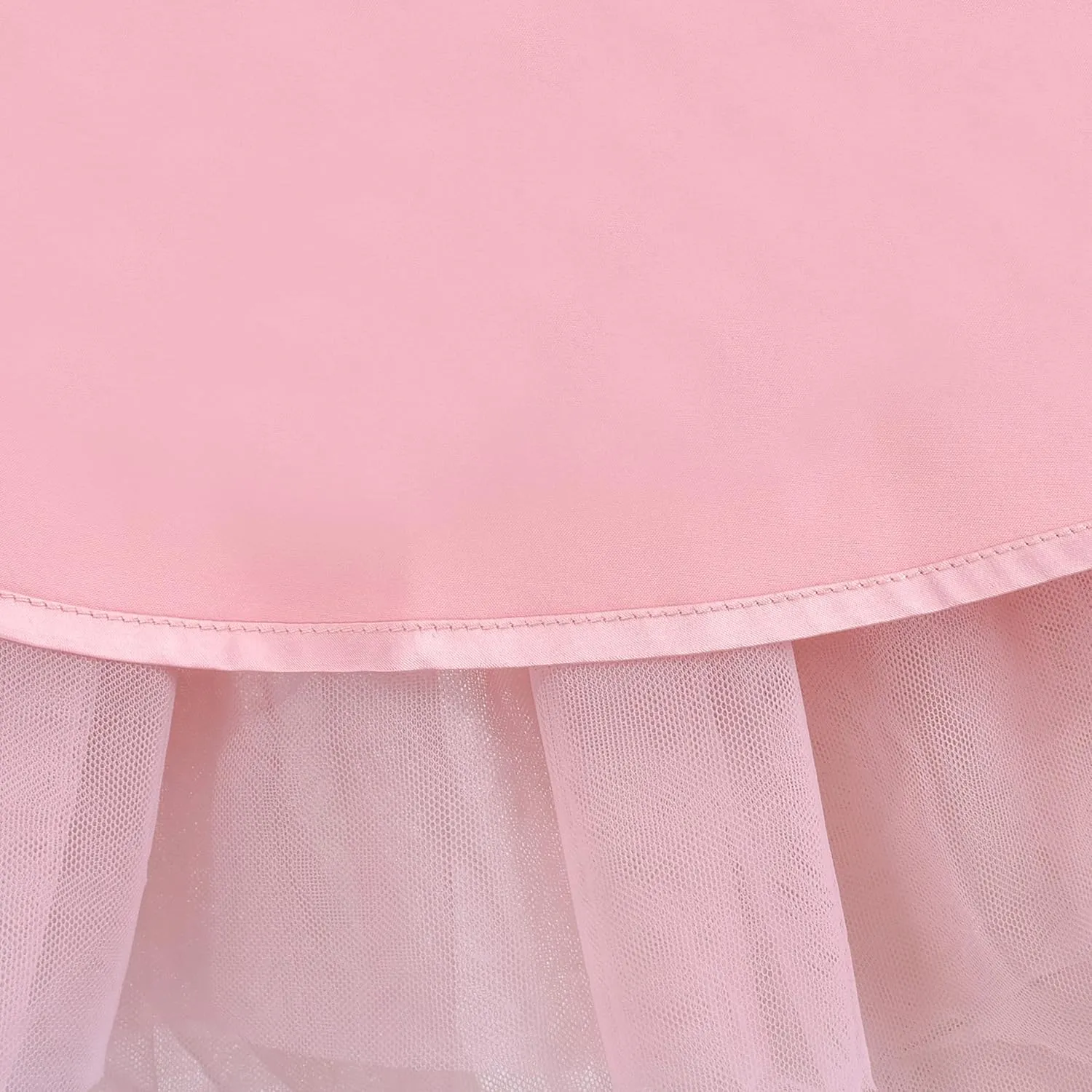 Sunny Fashion Girls Dress Pink Sequin Wedding Hi-Low Tulle Skirt Tutu Flutter Sleeve