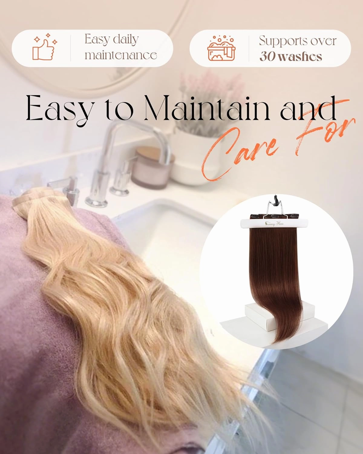 Sunny Hair Clip in Hair Extensions Straight Human Hair Clip in Extensions Remy Clip in Hair Extensions Real Human Hair Extensions Clip ins Auburn Red Brown 18inch