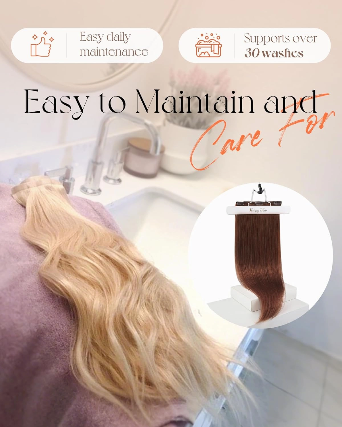 Sunny Hair Clip in Hair Extensions Straight Human Hair Clip in Extensions Remy Clip in Hair Extensions Real Human Hair Extensions Clip ins Auburn Red Brown 22inch