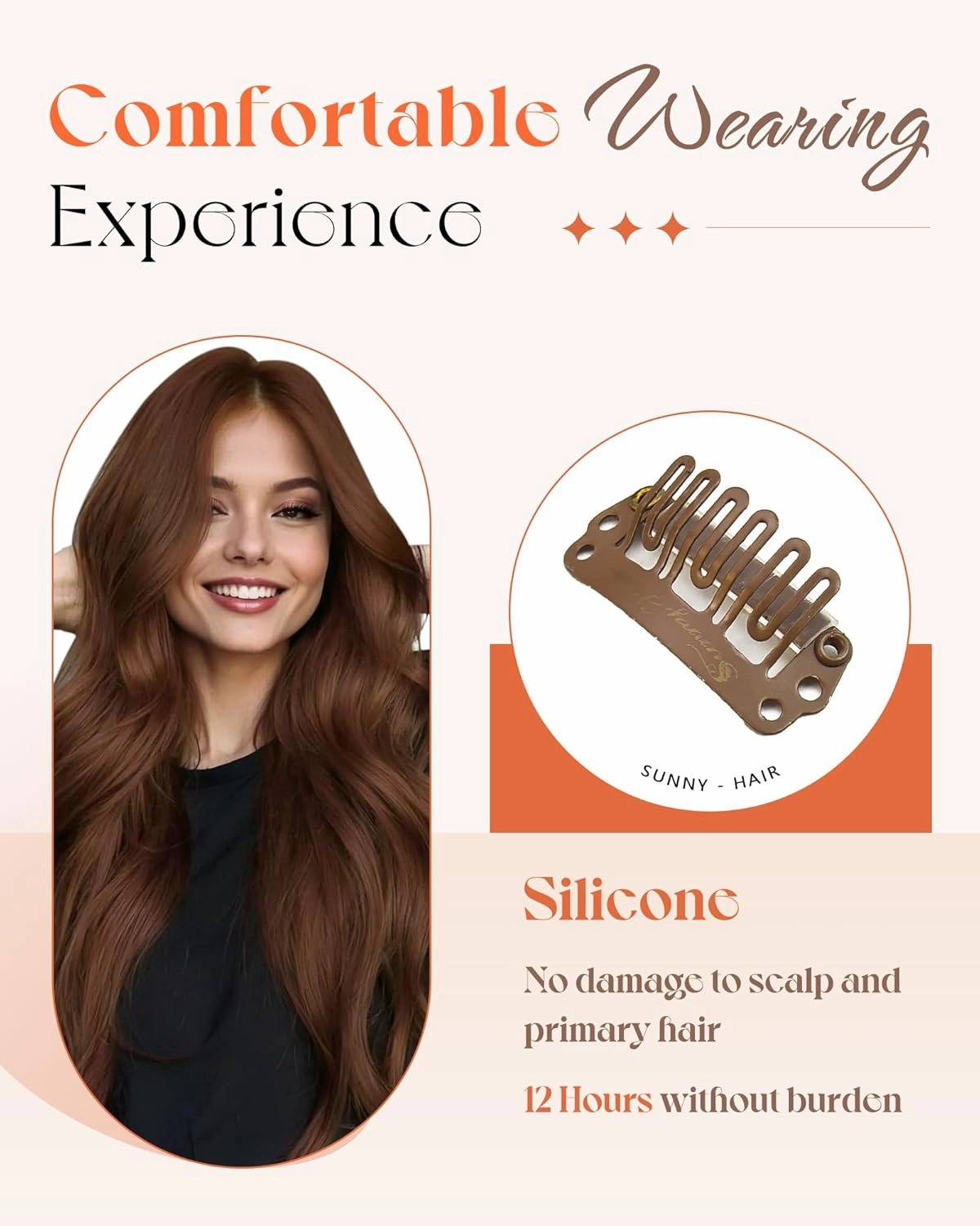 Sunny Hair Clip in Hair Extensions Straight Human Hair Clip in Extensions Remy Clip in Hair Extensions Real Human Hair Extensions Clip ins Auburn Red Brown 22inch