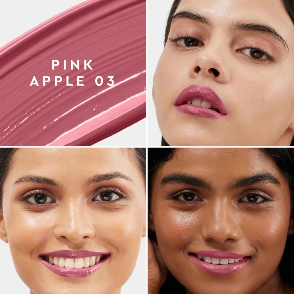 Super Butter Lip Lacquer, Pink Apple (Mauve-Ish Pink), 5 ml, Long Lasting Lip Gloss, Intense Colour, Hi-shine Hydrating Liquid lipstick for Moisturizing Lip Matte Finish