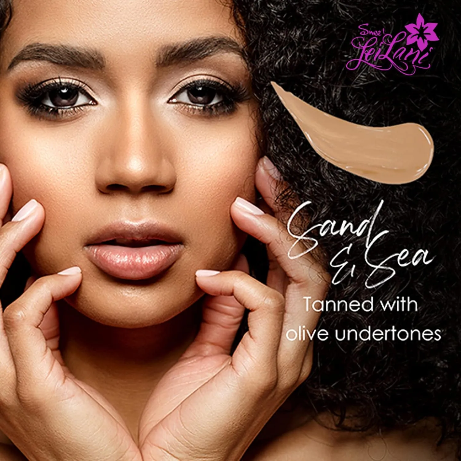 Sweet LeiLani Liquid Foundation, Waterproof Full Coverage Foundation Vegan, Cruelty-Free, 3 in 1 Makeup Foundation Liquid. No Parabens, Gluten, Fragrance (Sand Sea)- 1 oz