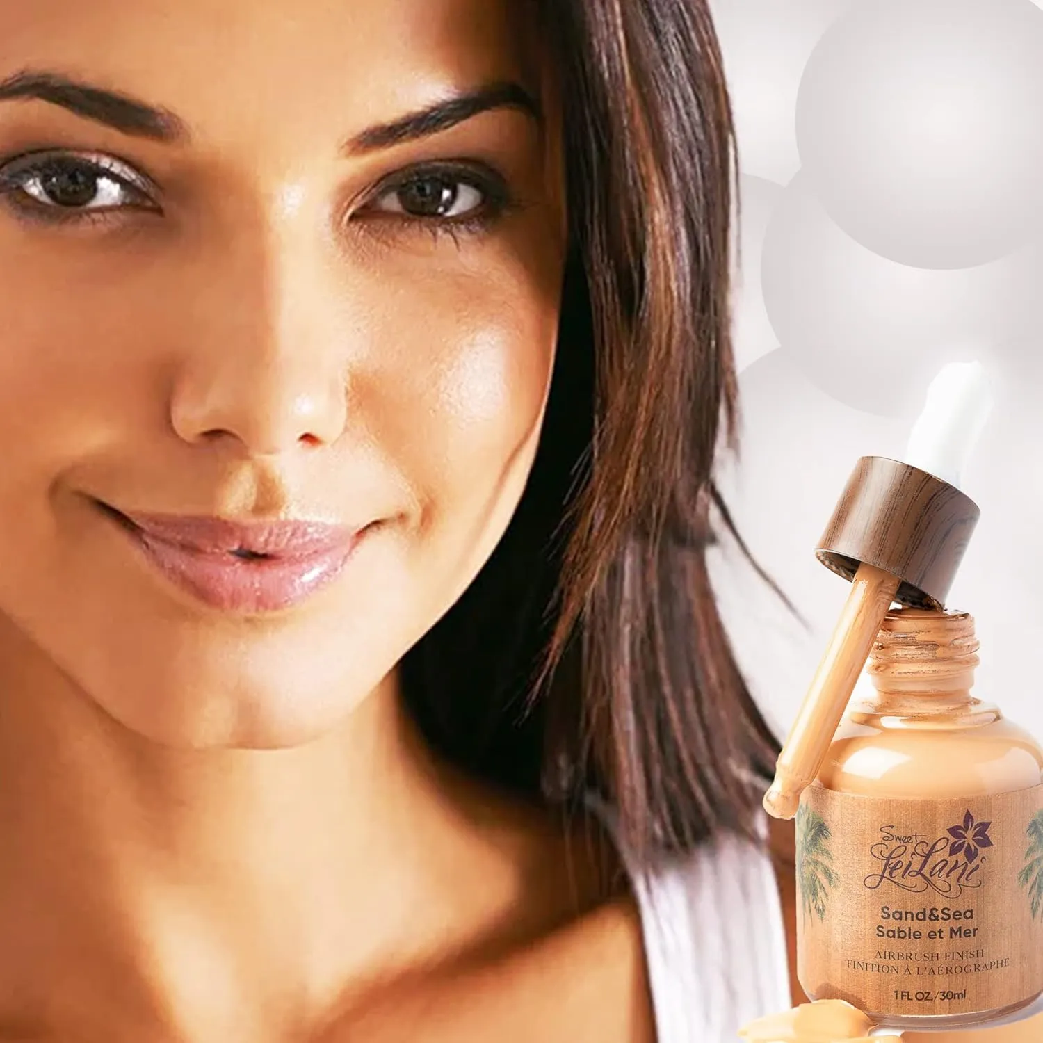 Sweet LeiLani Liquid Foundation, Waterproof Full Coverage Foundation Vegan, Cruelty-Free, 3 in 1 Makeup Foundation Liquid. No Parabens, Gluten, Fragrance (Sand Sea)- 1 oz