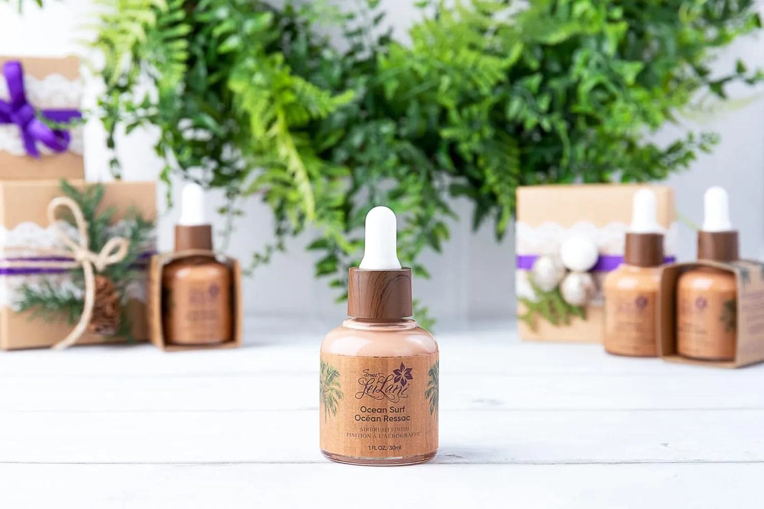 Sweet LeiLani Liquid Foundation, Waterproof Full Coverage Foundation Vegan, Cruelty-Free, 3 in 1 Makeup Foundation Liquid. No Parabens, Gluten, Fragrance (Sand Sea)- 1 oz