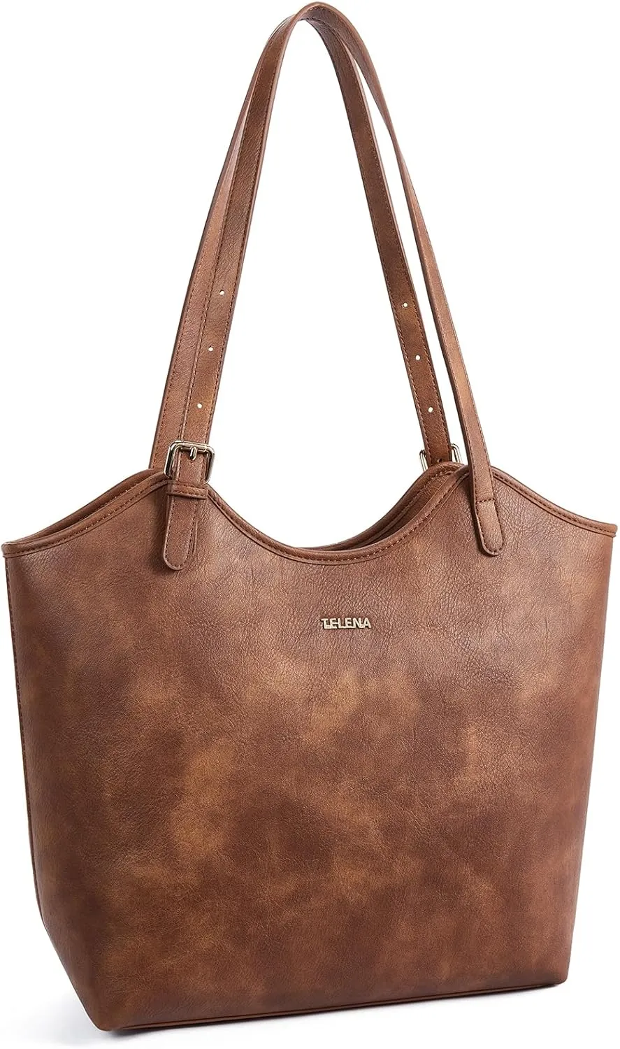 Telena Leather Tote Bag for Women Waterproof Woven Womens Tote Purse and Handbags for Work Travel Shopping