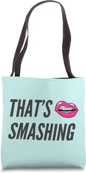 That's Smashing English Slang British Insult Pink Lipstick Tote Bag