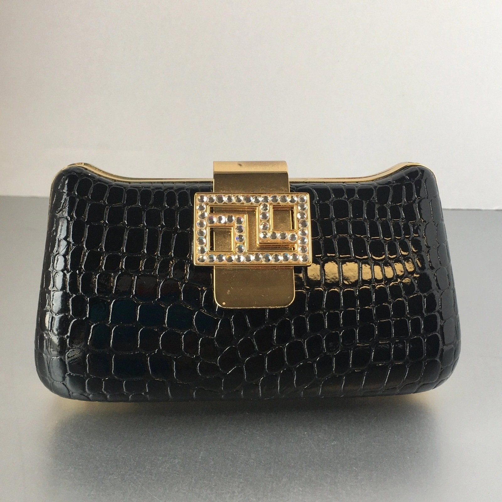 Tiny Clutch Bag Minaudiere Golden Chain Purse Handbag