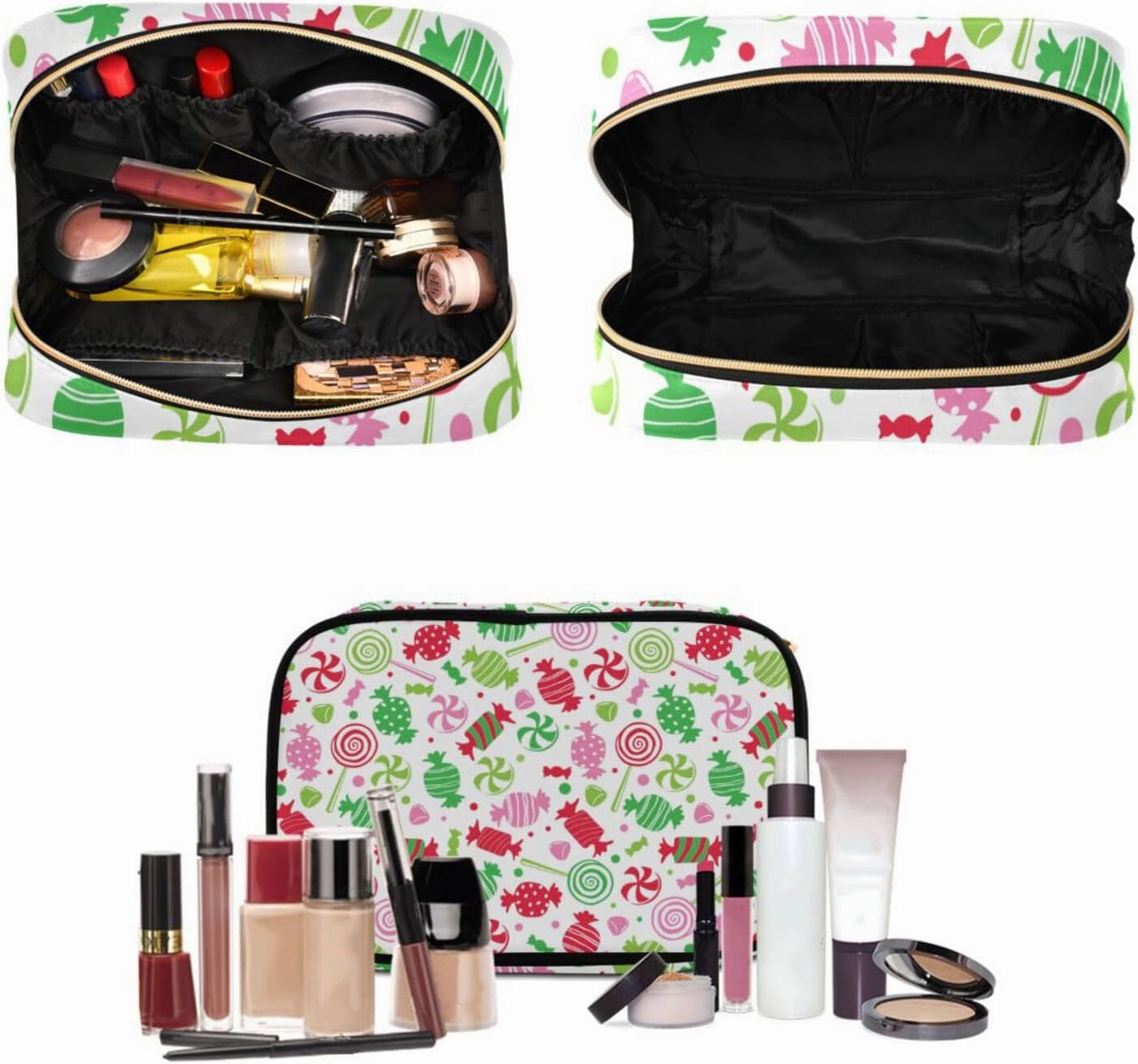 Toiletry Bags for Traveling Makeup Brush Bag Hanging Cosmetic 3 Pack Portable Travel Toiletry Bag for Men and Women,pattern 10