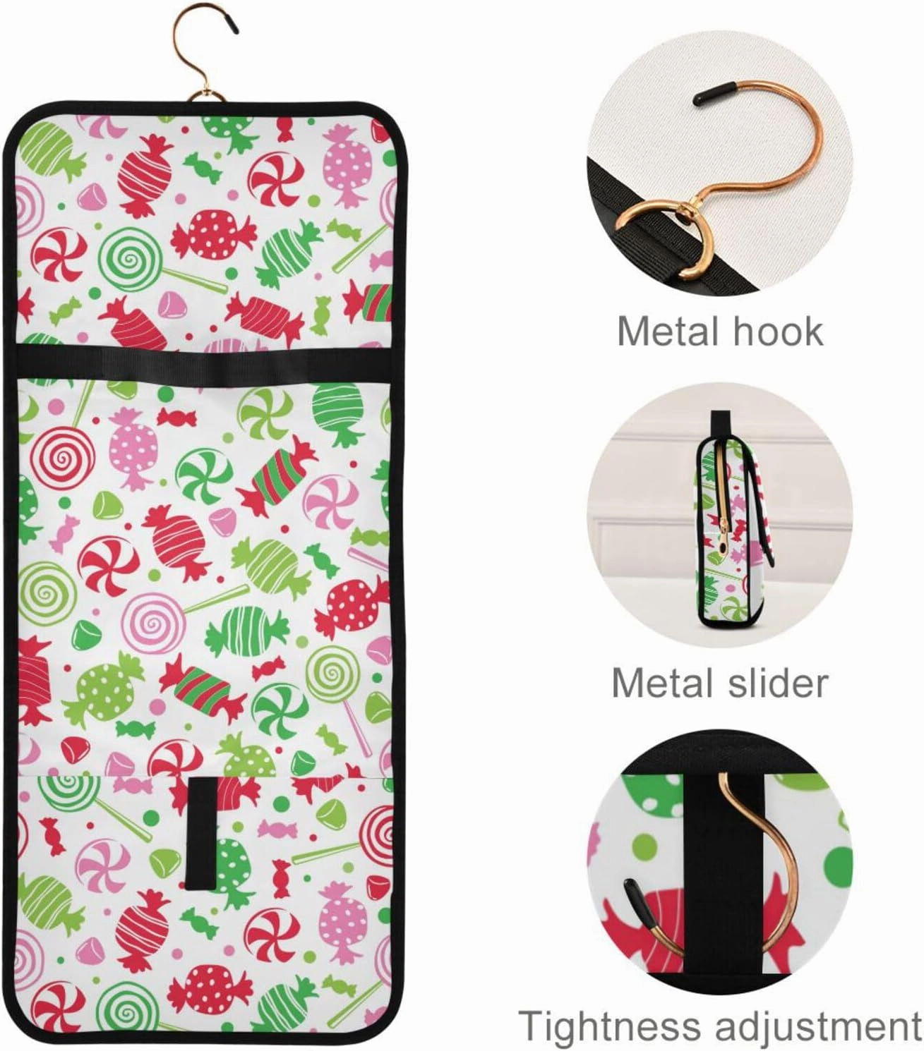 Toiletry Bags for Traveling Makeup Brush Bag Hanging Cosmetic 3 Pack Portable Travel Toiletry Bag for Men and Women,pattern 10