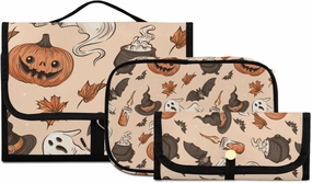Toiletry Bags for Traveling Makeup Brush Bag Hanging Cosmetic 3 Pack Portable Travel Toiletry Bag for Men and Women,pattern 2