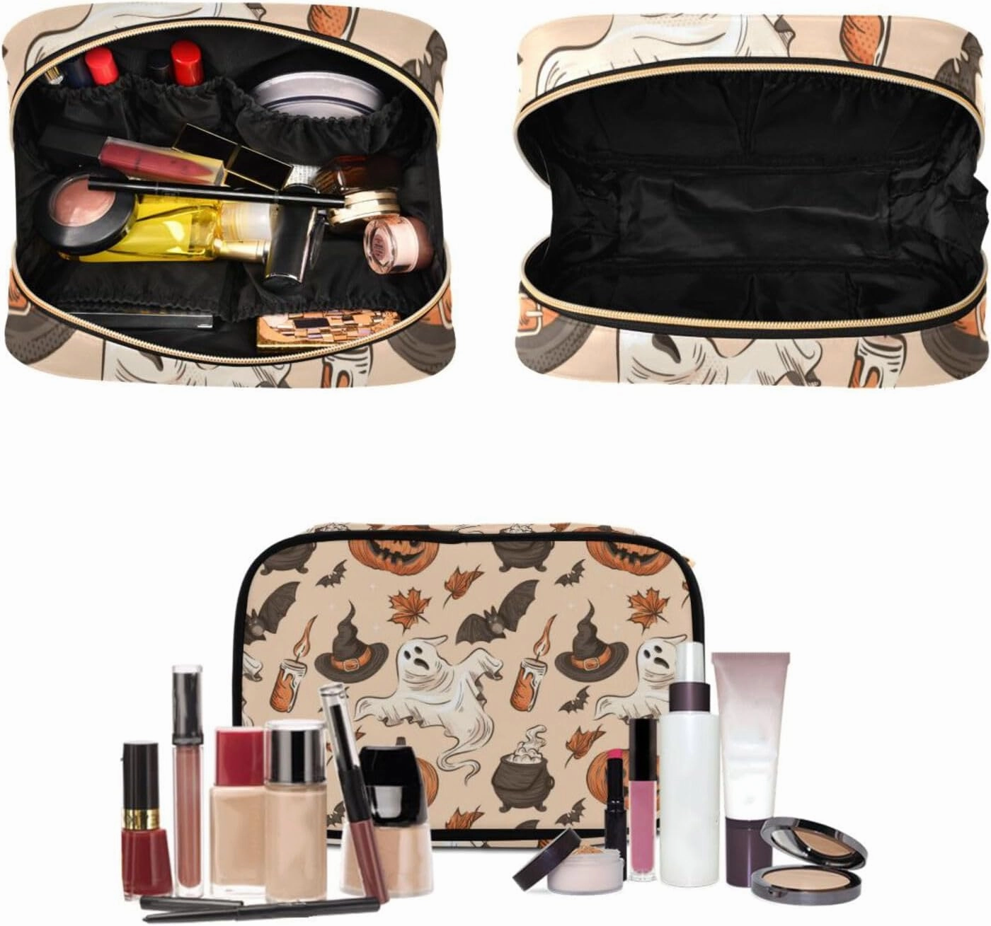 Toiletry Bags for Traveling Makeup Brush Bag Hanging Cosmetic 3 Pack Portable Travel Toiletry Bag for Men and Women,pattern 2