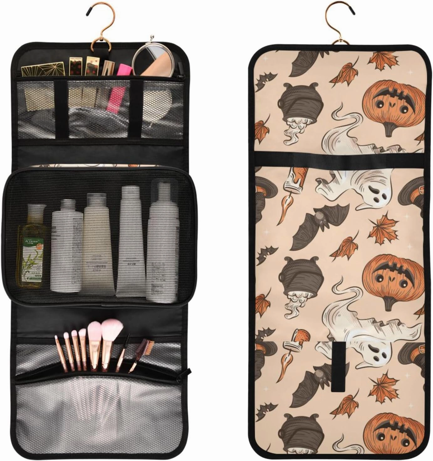 Toiletry Bags for Traveling Makeup Brush Bag Hanging Cosmetic 3 Pack Portable Travel Toiletry Bag for Men and Women,pattern 2