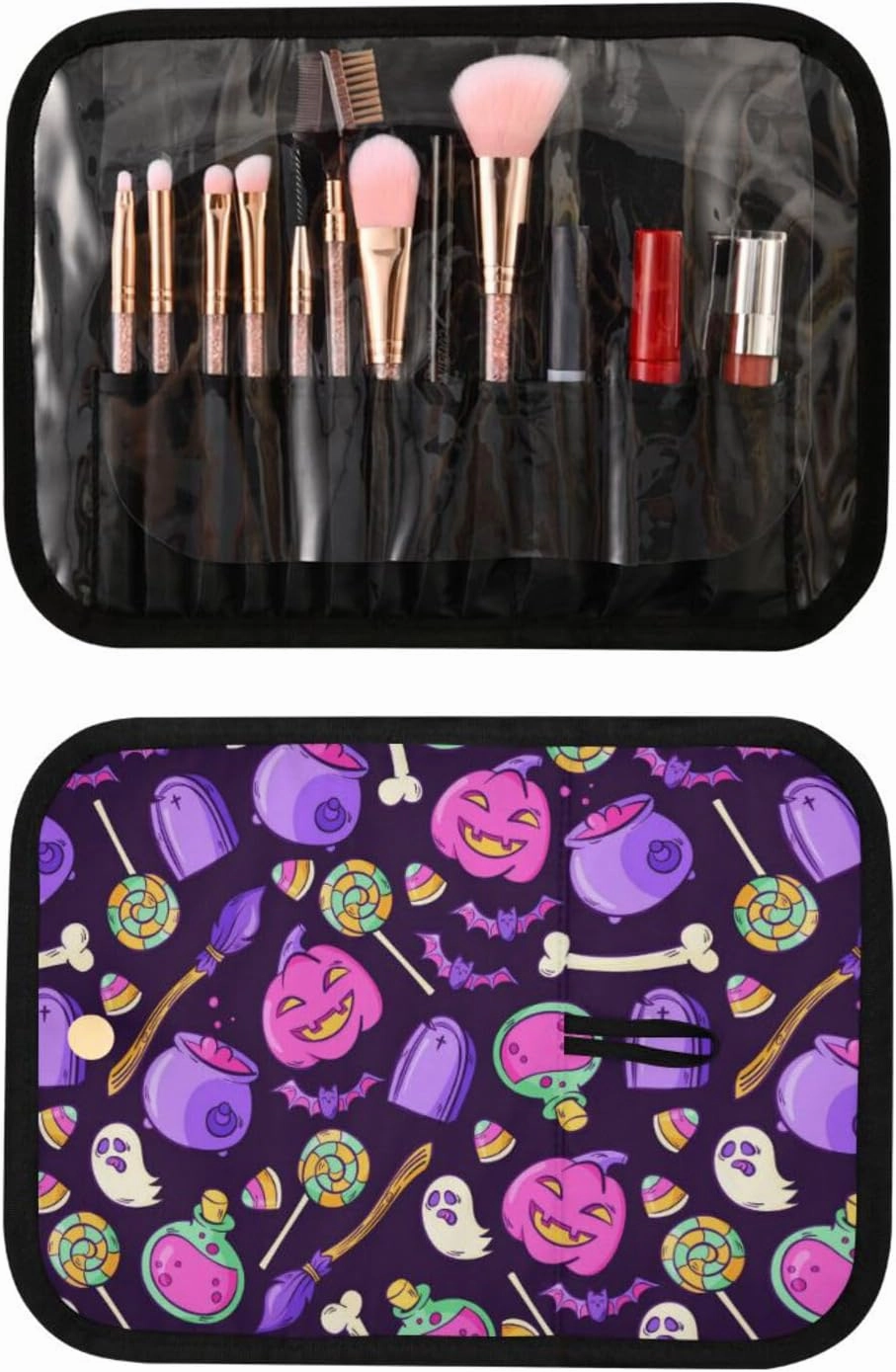Toiletry Bags for Traveling Makeup Brush Bag Hanging Cosmetic 3 Pack Portable Travel Toiletry Bag for Men and Women,pattern 3
