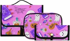 Toiletry Bags for Traveling Makeup Brush Bag Hanging Cosmetic 3 Pack Portable Travel Toiletry Bag for Men and Women,pattern 4