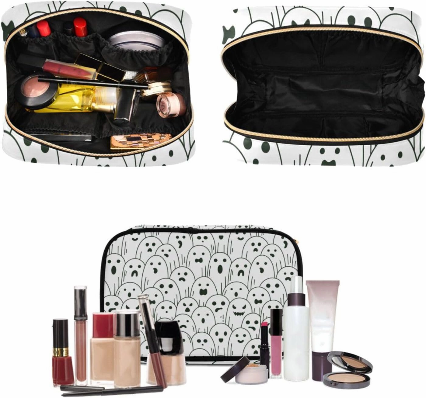 Toiletry Bags for Traveling Makeup Brush Bag Hanging Cosmetic 3 Pack Portable Travel Toiletry Bag for Men and Women,pattern 5