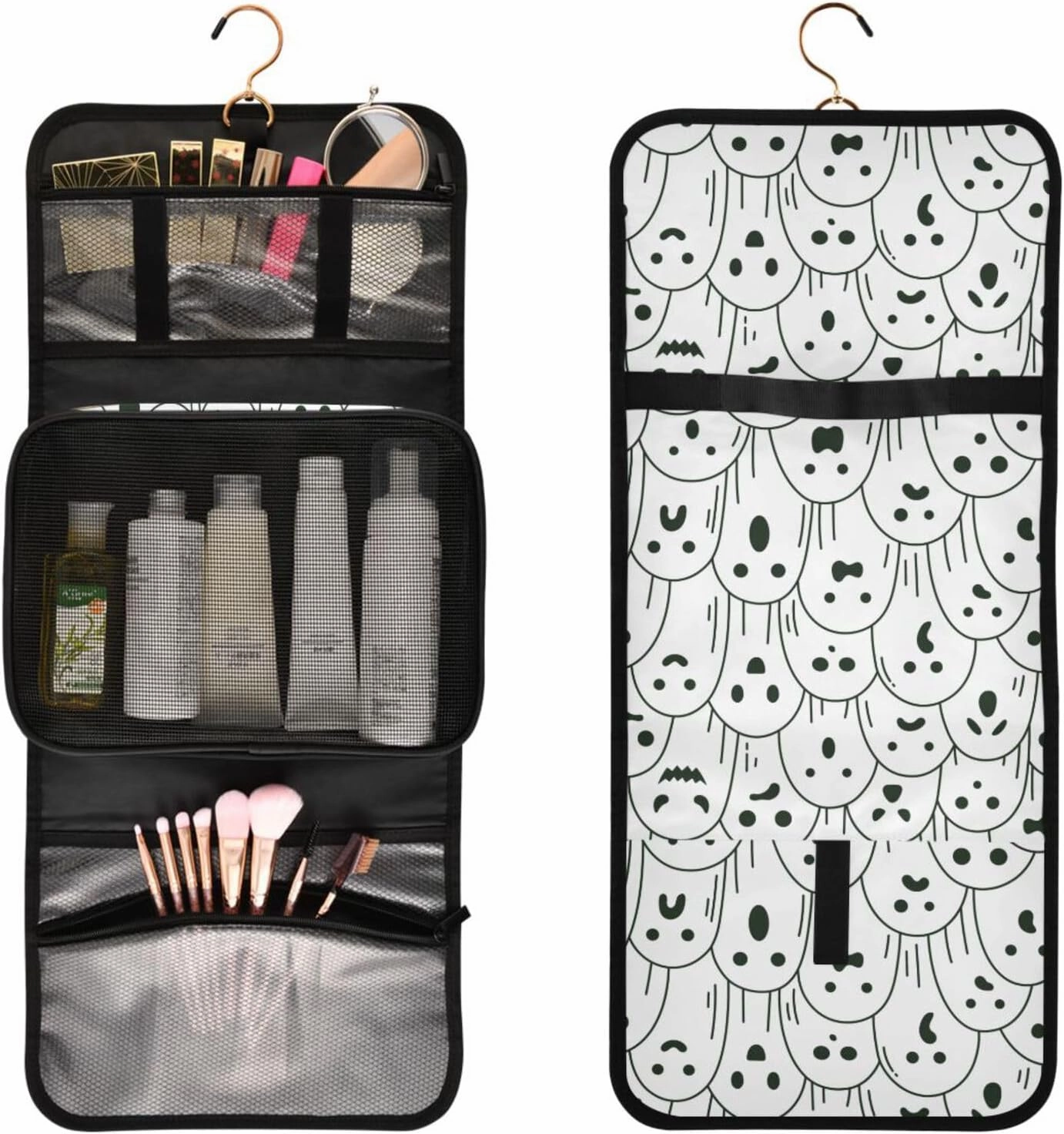 Toiletry Bags for Traveling Makeup Brush Bag Hanging Cosmetic 3 Pack Portable Travel Toiletry Bag for Men and Women,pattern 5