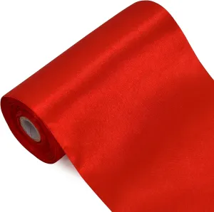 TONIFUL 6 inch x 22yd Wide Red Satin Ribbon Solid Fabric Large Ribbon for Grand Opening Cutting Ceremony Wedding Birthday Party Decoration Gift Craft Chair Sash Table Car Bows Indoor or Outdoor