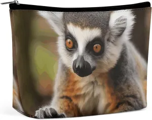 Travel Makeup Bag Portable Cosmetic Bag Monkey Lemur Cute Makeup Storage Bag for Women/girl