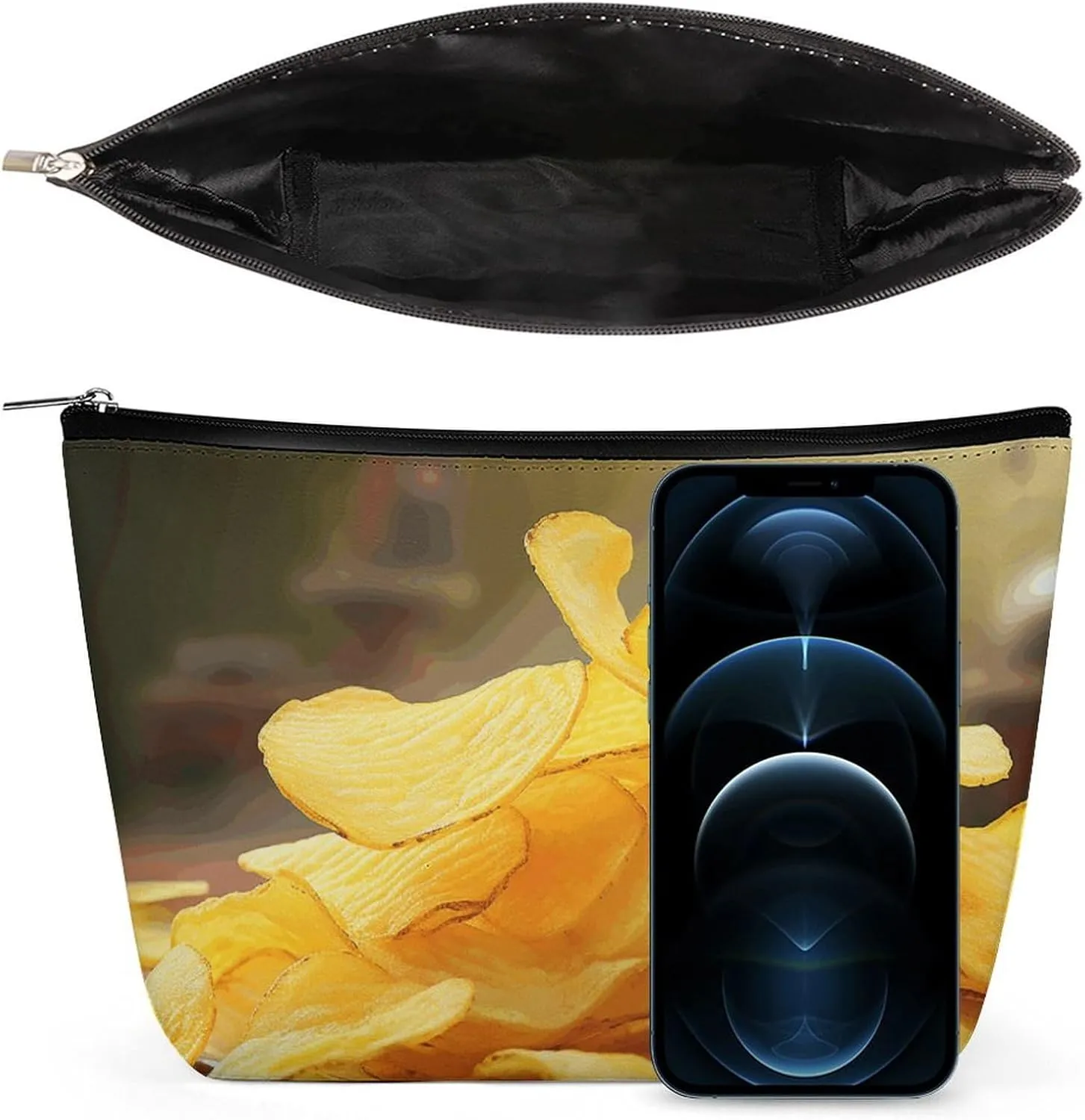 Travel Makeup Bag Portable Cosmetic Bag Potato Chips Makeup Storage Bag for Women/girl